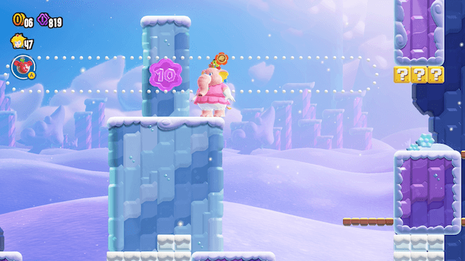 ステージ後半の道中に段差の上にある