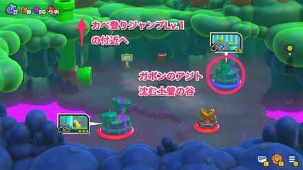 ドカンロック平原のキノピオ隊長の場所