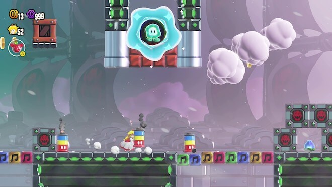 花火でブロックを壊しワンダーフラワーを獲得