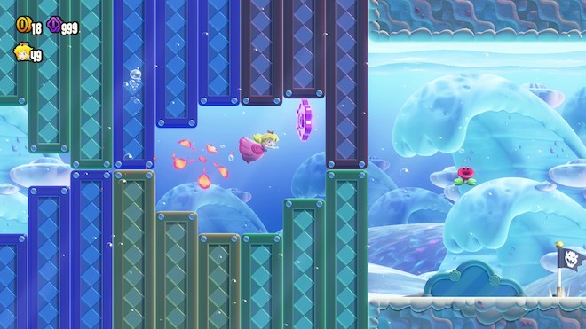 波打つ通路の中にある