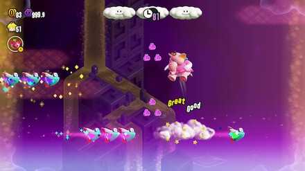 エイミーを踏み台に上に登っていく