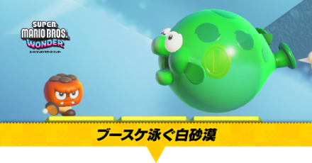 ブースケ泳ぐ白砂漠画像