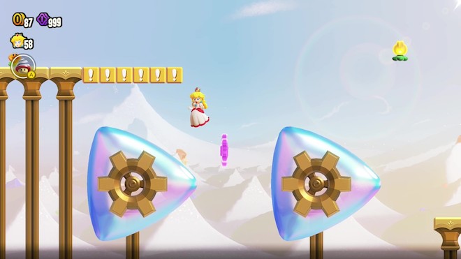 ステージ中盤の空中にある