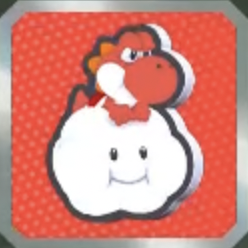 あかヨッシー雲のり