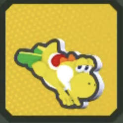 きいろヨッシー泳ぎ