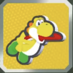 きいろヨッシー舌出し