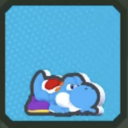 みずいろヨッシーしゃがみ