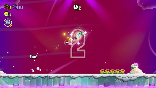 ステージを進んだ先でゴール前に置いてある