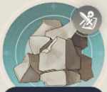 砕けた石材の画像