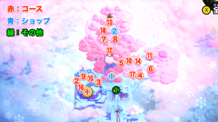 ワールド2のマップ