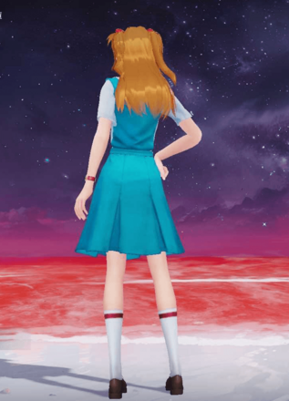 アスカ：学生服画像