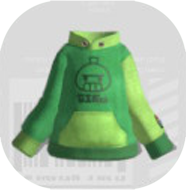 フードレスパーカーグリーン画像