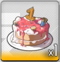 1周年記念ケーキの画像