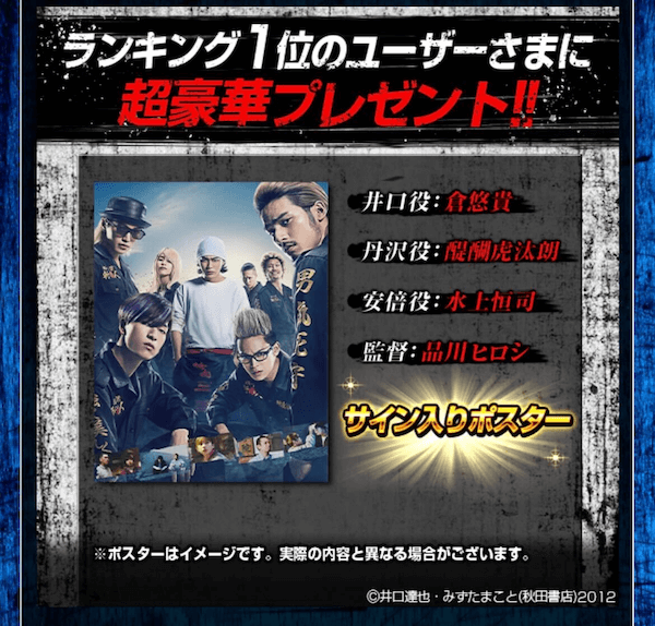 ランキング1位報酬