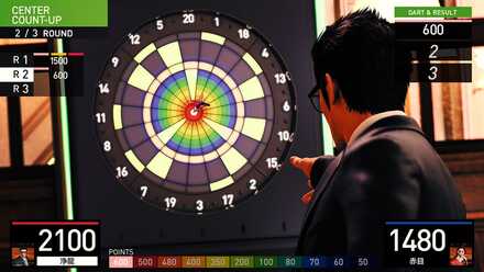 ミニゲームのダーツ