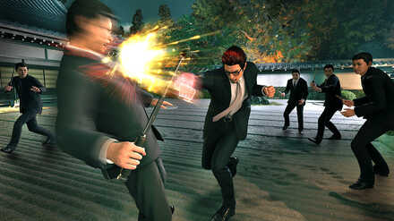 龍が如くおなじみのアクションバトル