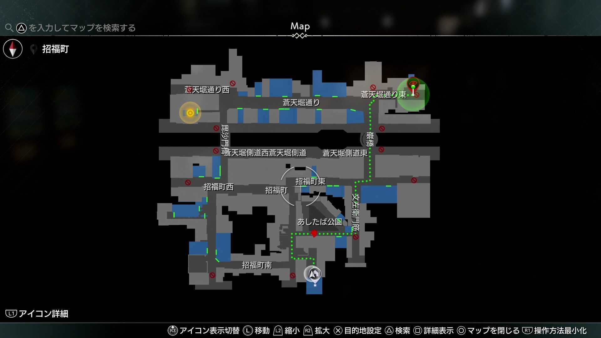 蒼天堀の亡霊の場所画像