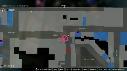 栄養補給・征陸帝の場所マップ