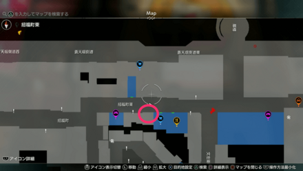 栄養補給・征陸帝の場所マップ