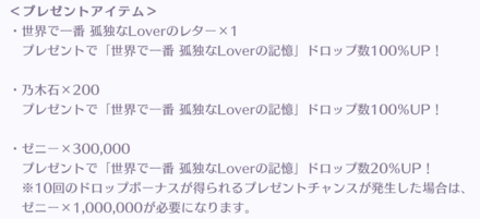 プレゼントは世界で一番 孤独なLoverのレターがおすすめ