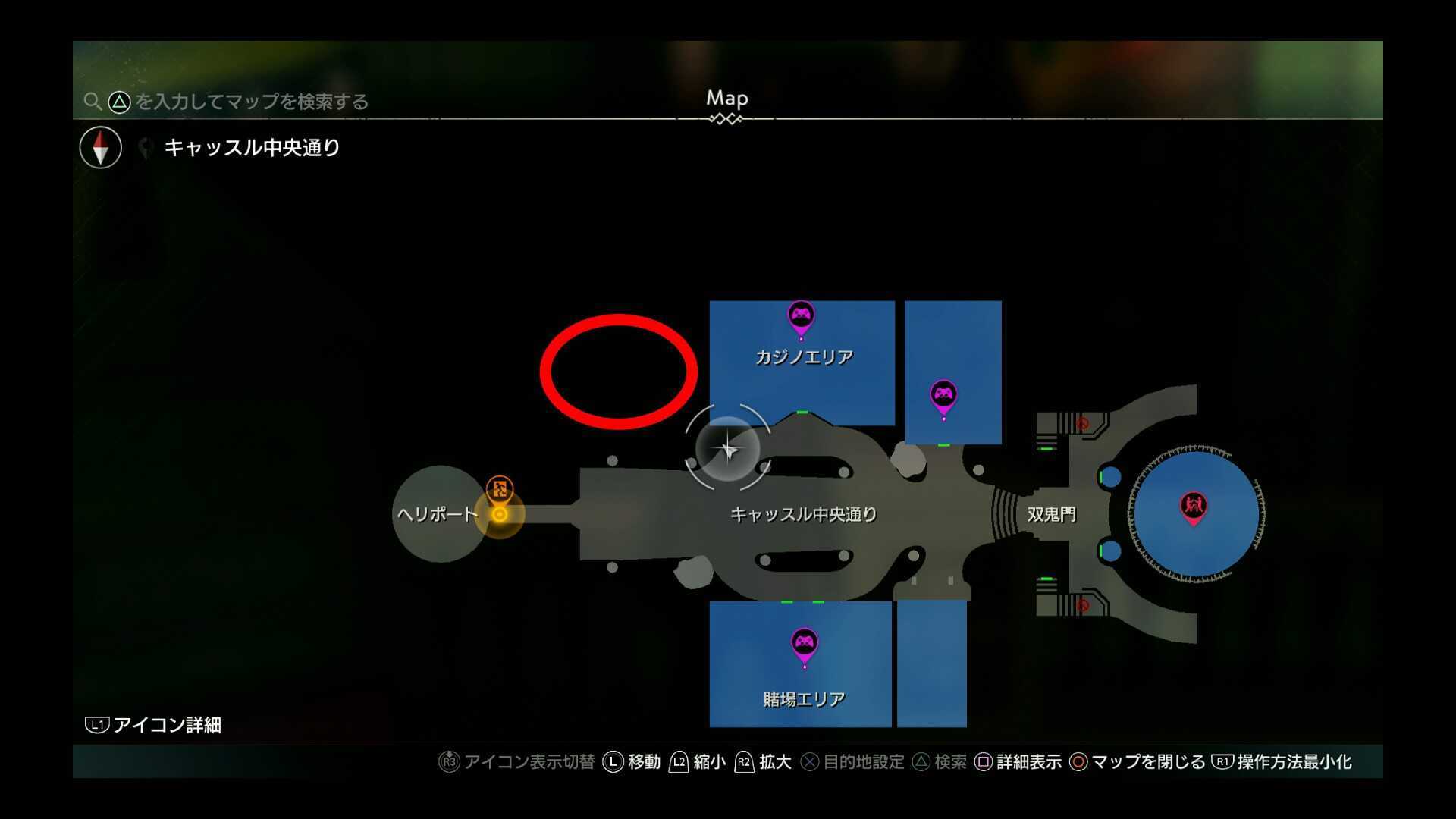 カジノ横の男MAP