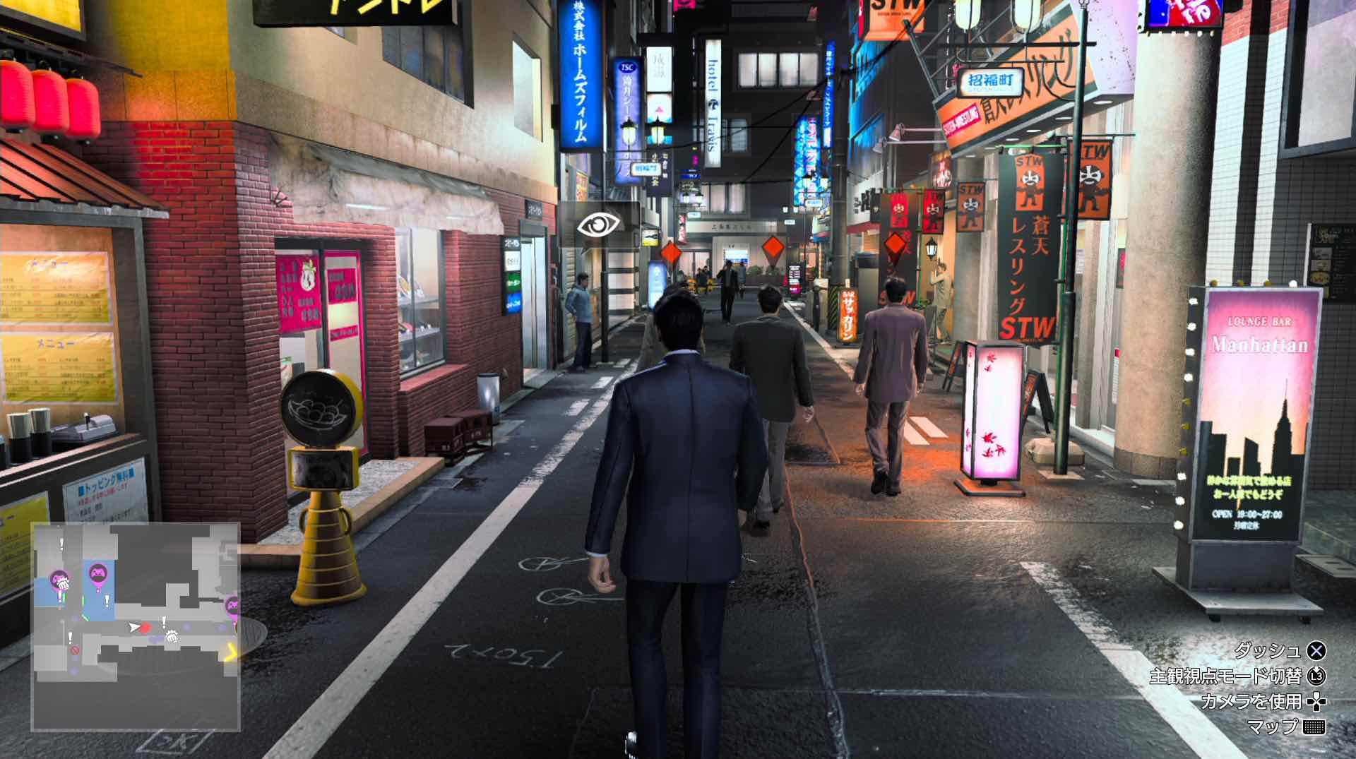 敵の後ろにいればバトルは発生しない