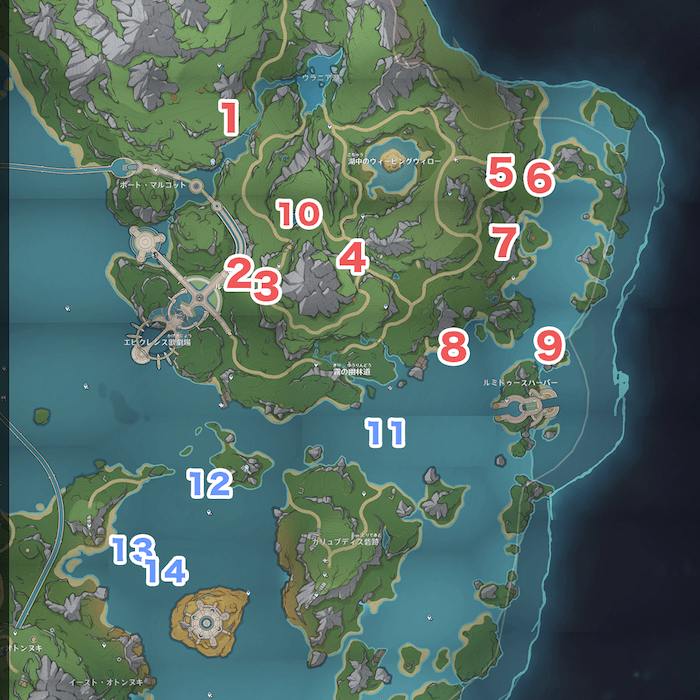 エネルギー転換球の場所