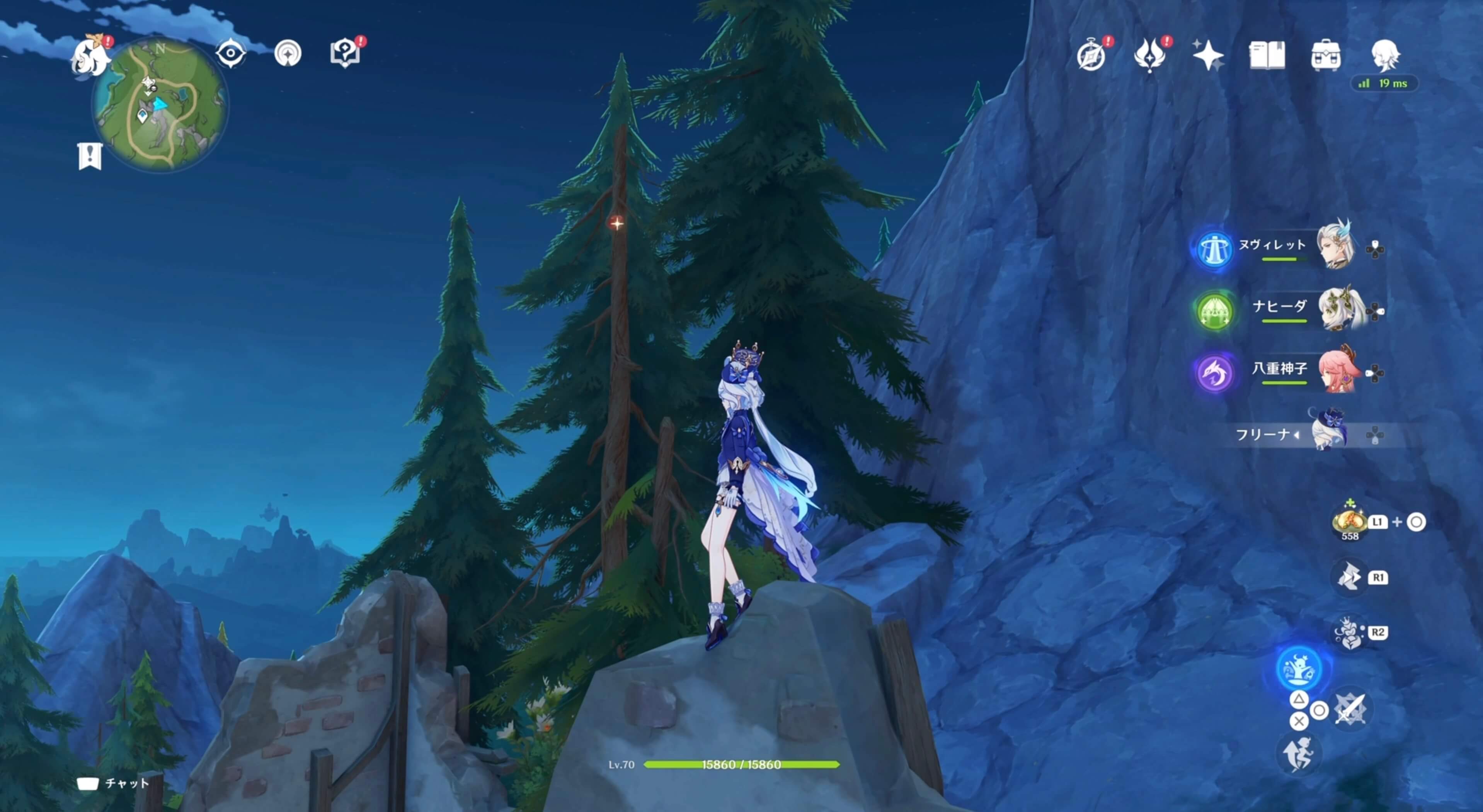 湖中のウィーピングウィローの東側