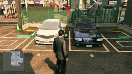 黒塗りの車の実際の場所