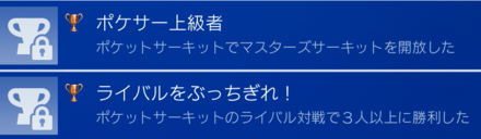 条件達成でトロフィーが入手できる