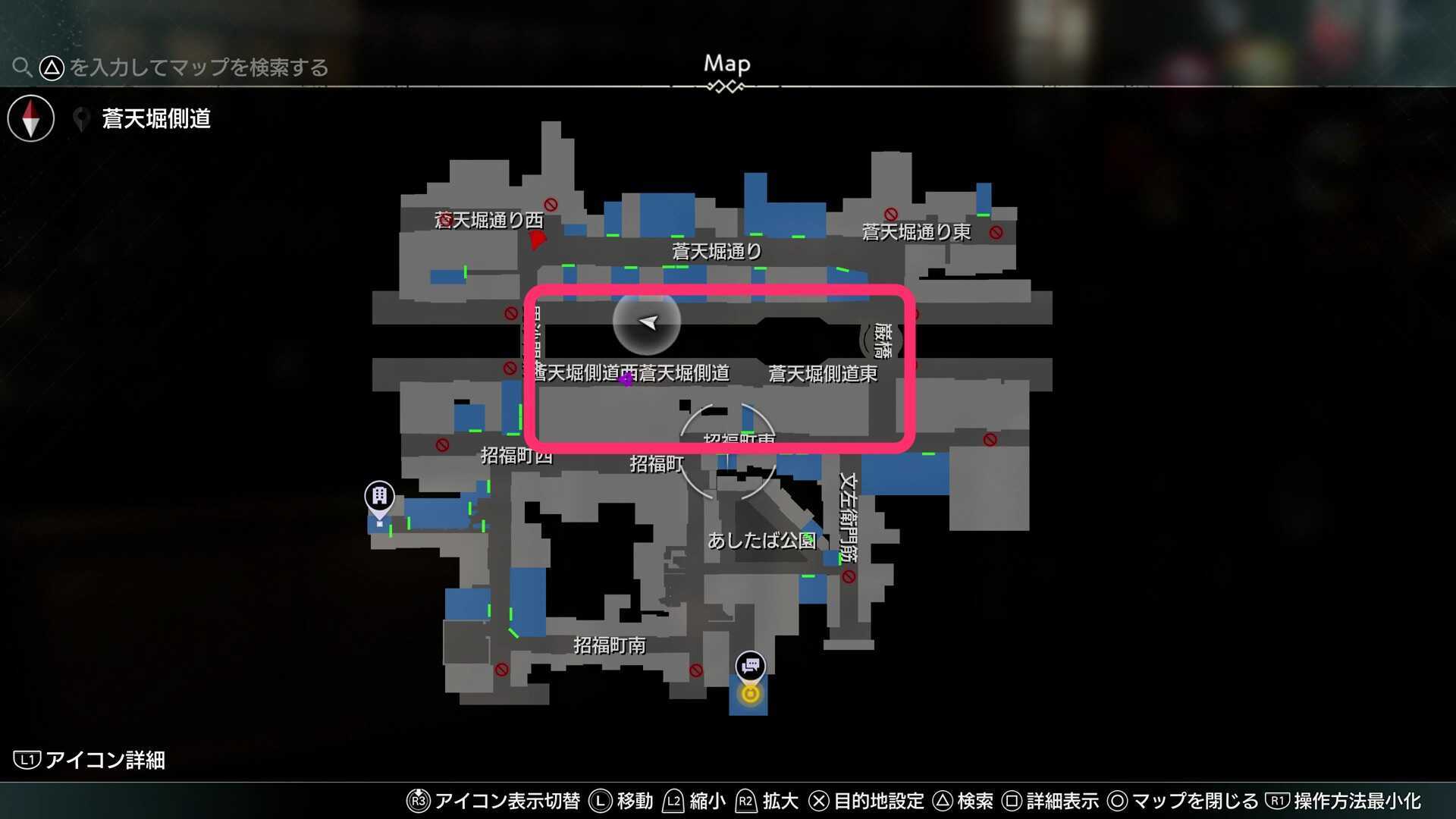 金色の武者の場所