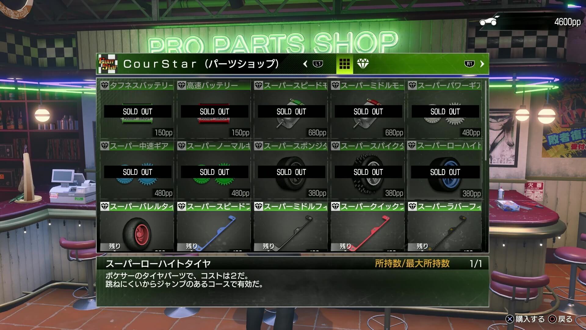 パーツは使うものを優先的に購入しよう