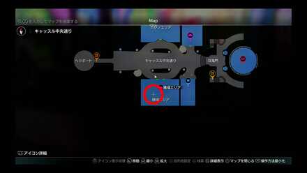 蒼天堀ロッカーキーE5の場所マップ