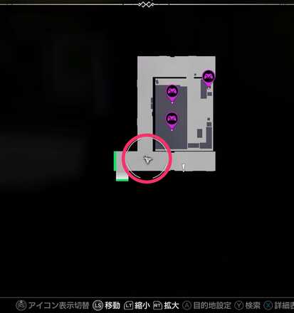 逃げた鶏の場所