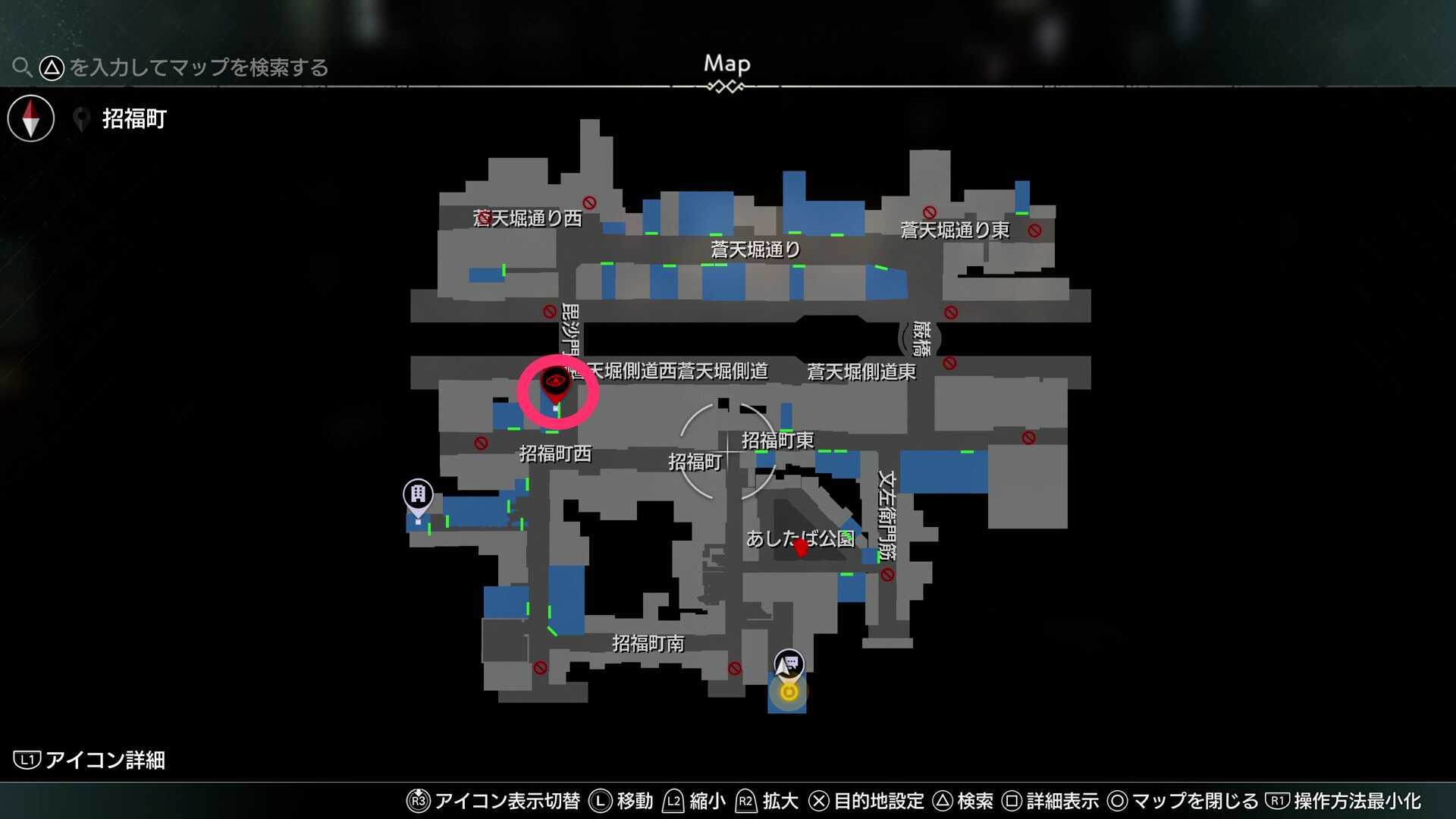 ギャングチーム「黒揚羽」を撃破せよの場所画像