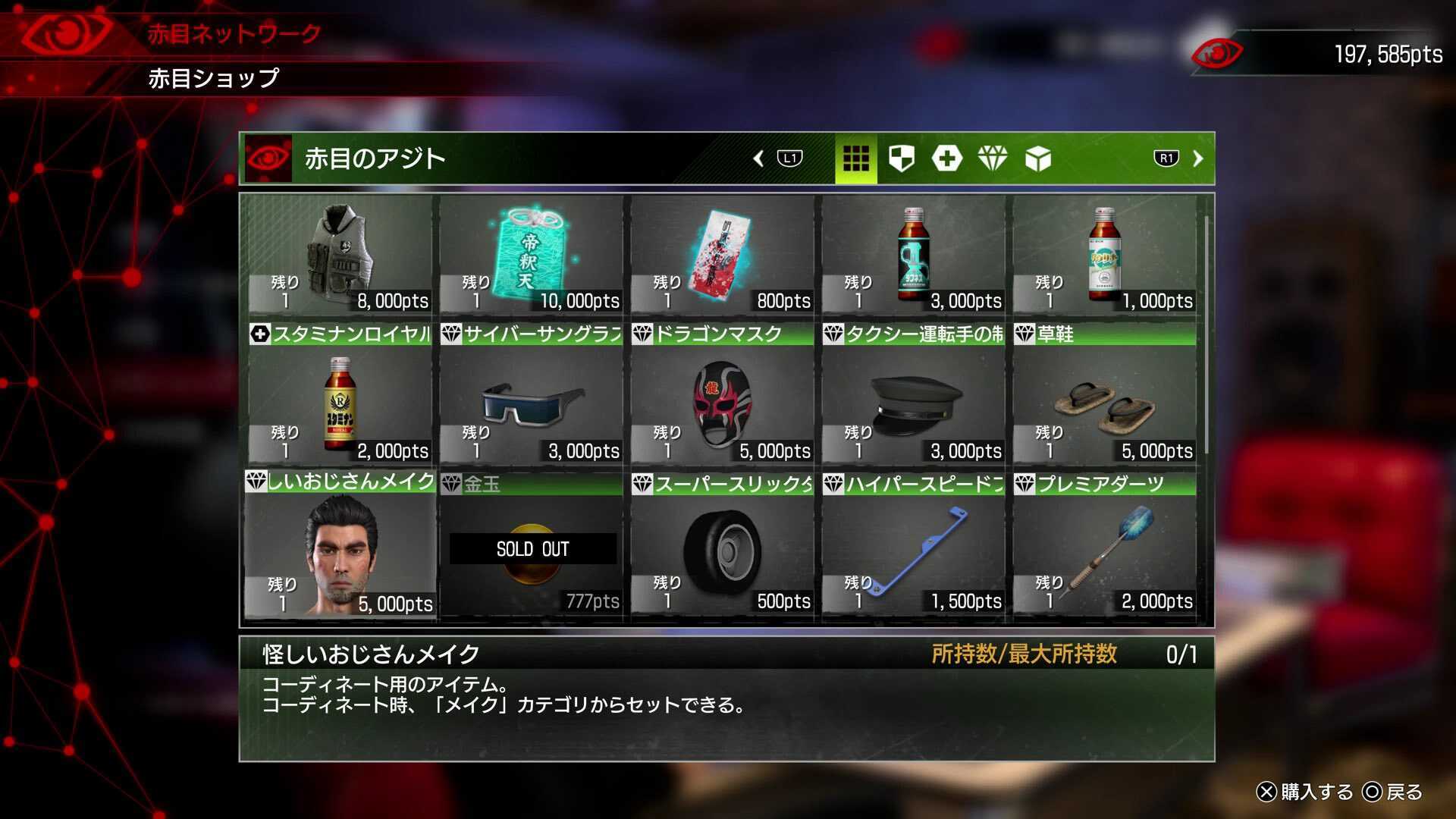 怪しいおじさんメイク