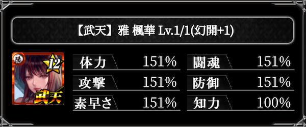 全体的にステータスが上昇する