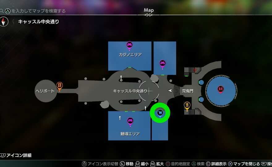 Boutique castle（VIP）のマップ