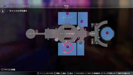 キャッスルの賭場エリア