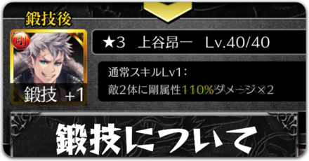 鍛技についてボタン