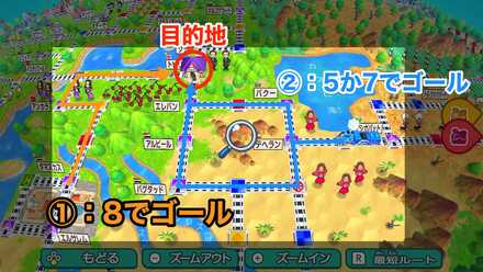 目的地前に分岐点の多い場所を選ぶ