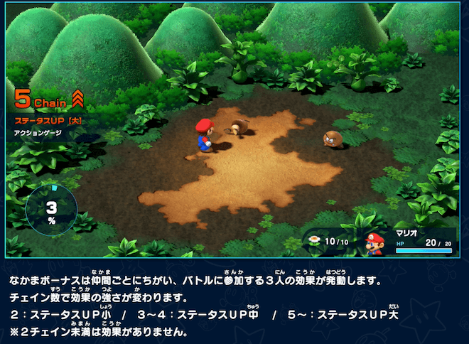 連続成功でチェインが増えてなかまボーナス発動