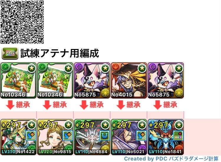 試練アテナ用編成