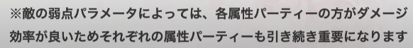 全ての敵で火属性が最適になるわけではない
