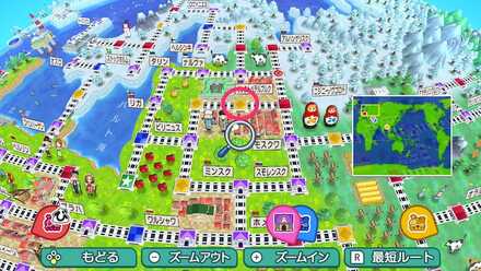 ヘリポート駅に変化する黄色マス