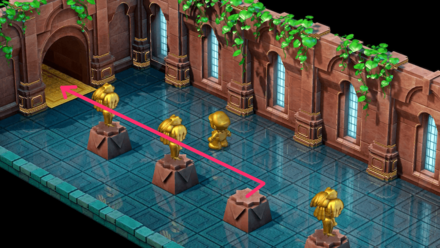 城に入ったら左の通路へ