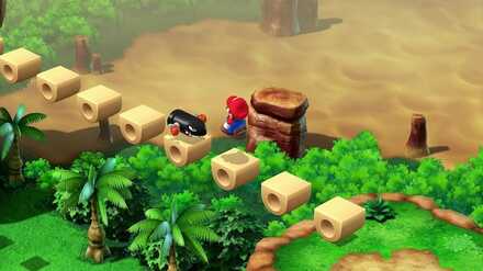 テンポよく一定のリズムでジャンプして渡る