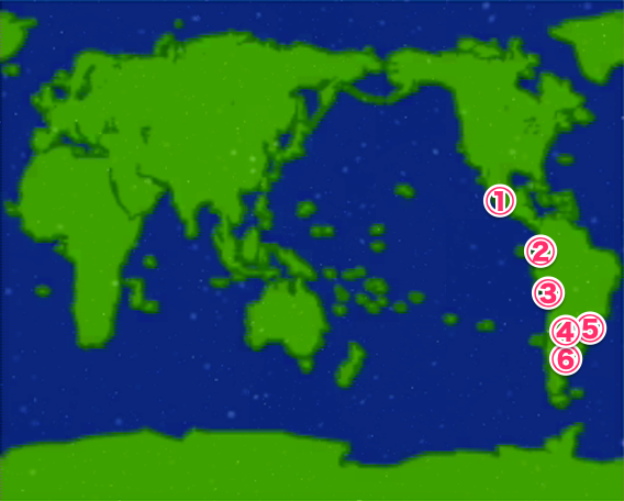 中南米サッカークラブのマップ