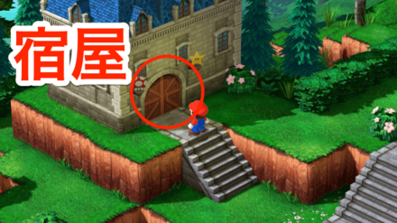 スイートルームの宿屋の場所