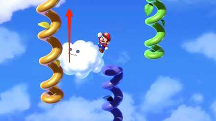 黄色いツタを登る